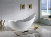 CRESCENT MOON Matte or Gloss White Bath in 1500, 1680 or 2000mm